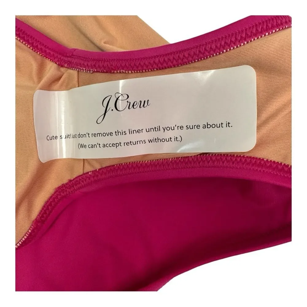 J.Crew High-Waisted Bikini Bottom Pink Re-imagined BM642 Womens 3X‎ NWT
